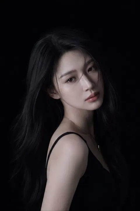 Moody Black Studio Portrait