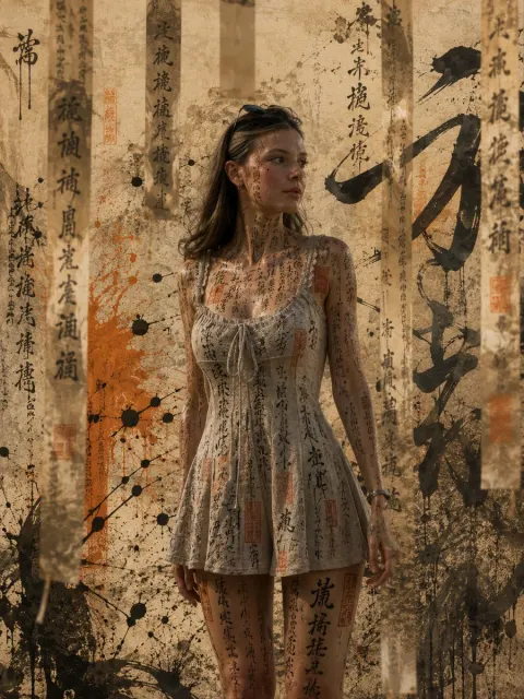 Calligraphic Asian Concept Art Rendering