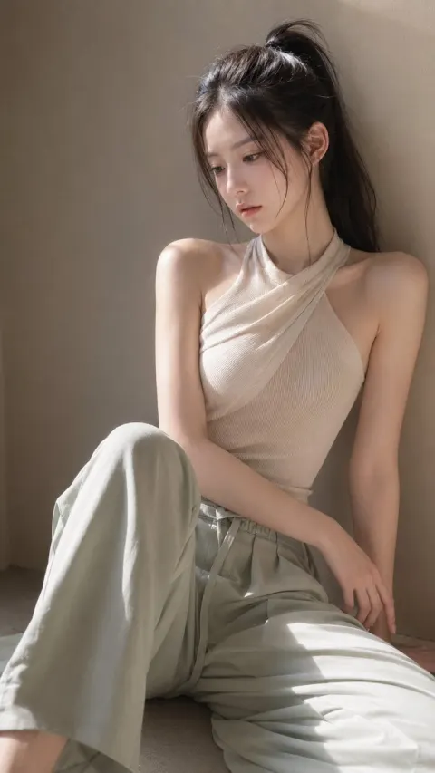 Minimalist Japanese Aesthetic Portrait
