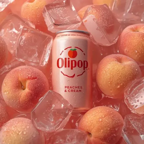 Ultra-Realistic Product Photography of OLIPOP Soda Can
