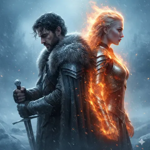 Epic Fantasy Warriors: Fire and Ice Cinematic Poster