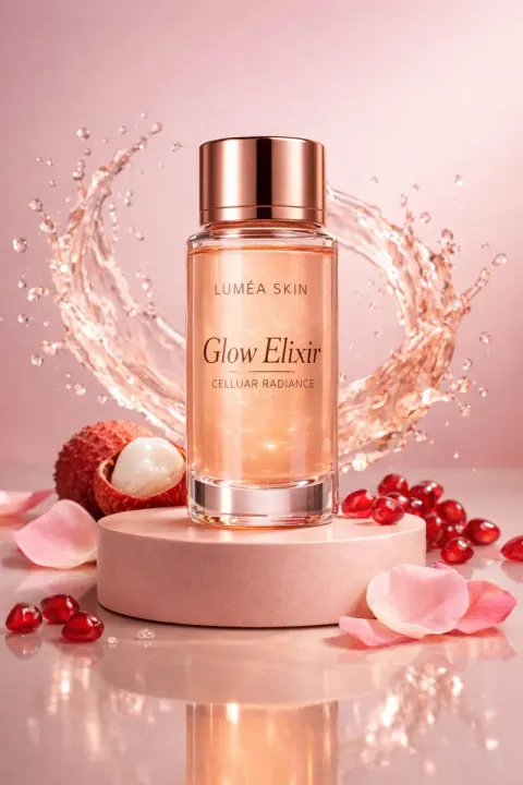 Luxury Skincare Commercial Photography: Glow Elixir