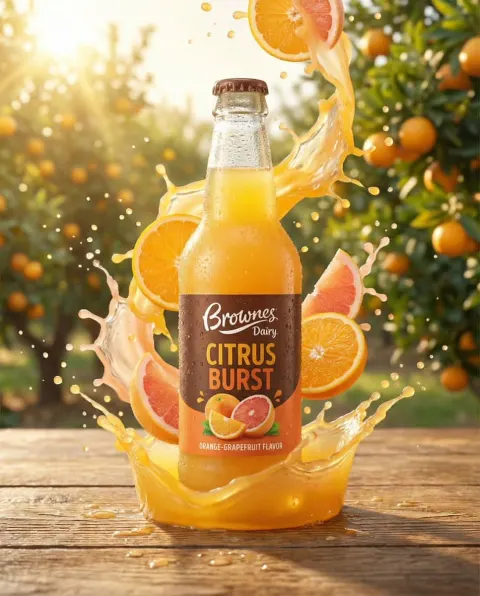 Dynamic Fruit Drink Product Ad