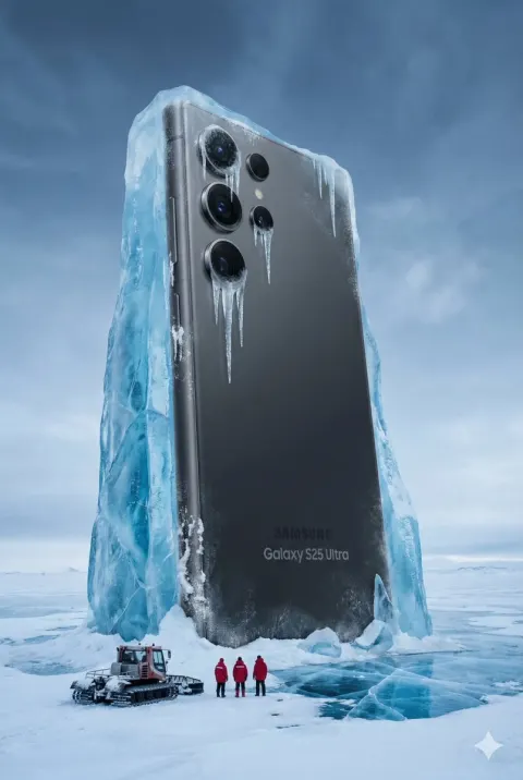 Giant Coca-Cola Can Monument in Arctic Ice