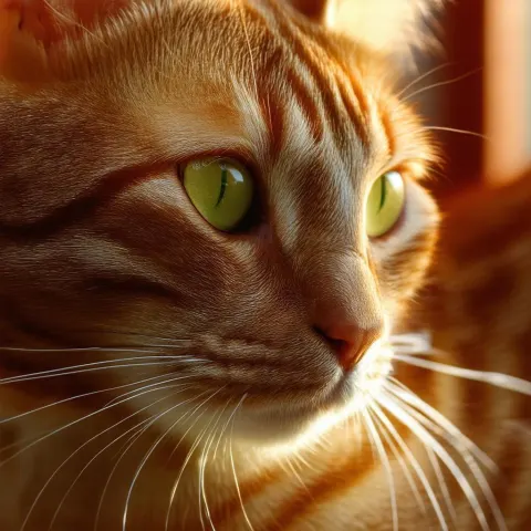 Orange Tabby With Green Eyes on Ektachrome