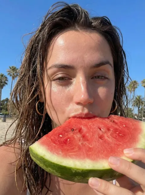 Outdoor Summer Watermelon Selfie (Detailed JSON)