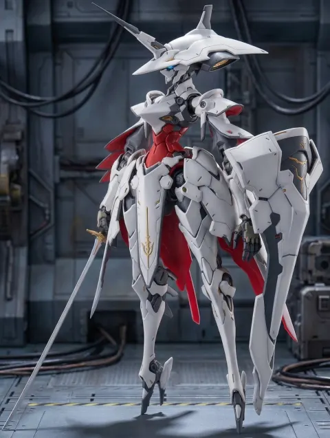 Full Armor Mecha Girl model kit concept prompt