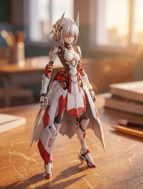 KNIGHT MECHA GIRL Figure Generation Prompt