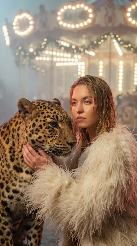 Cinematic Portrait Prompt with Leopard Interaction for Nano Banana Pro