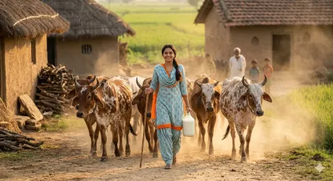 Rustic Rural India Portrait