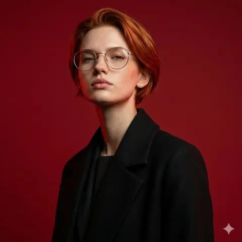 Brutal Studio Red Backdrop Portrait