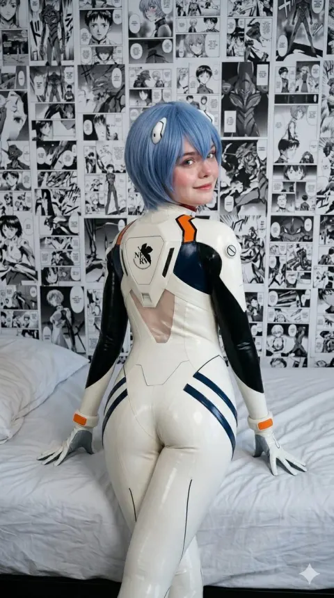 Elle Fanning as Rei Ayanami Cosplay
