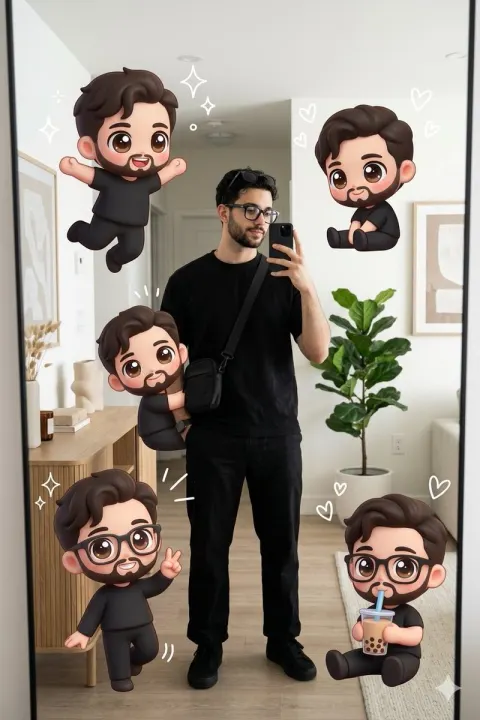Kawaii Chibi Mirror Selfie