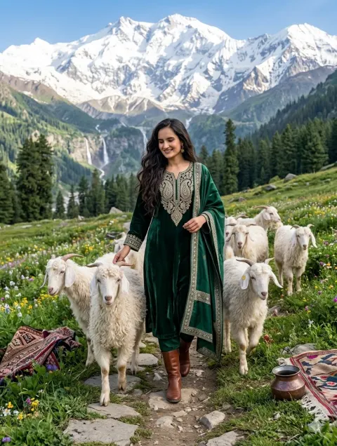 Surreal Kashmiri Shepherd with Tesla