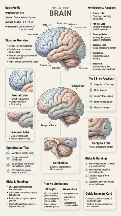 Human Anatomy Educational Infographic