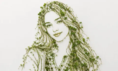 Minimalist Botanical Wall Art Portrait