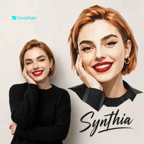 Geometric Studio Portrait Art