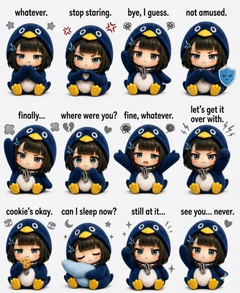 Kawaii Chibi Sticker Sheet