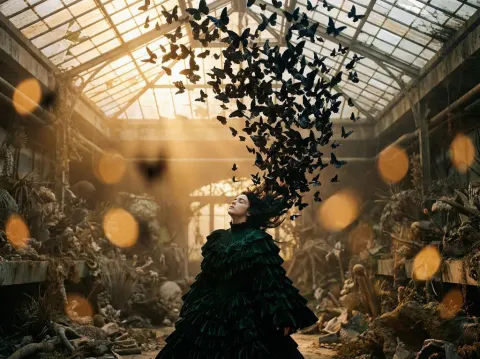 Ecstatic Butterfly Dream Subterranean Portrait