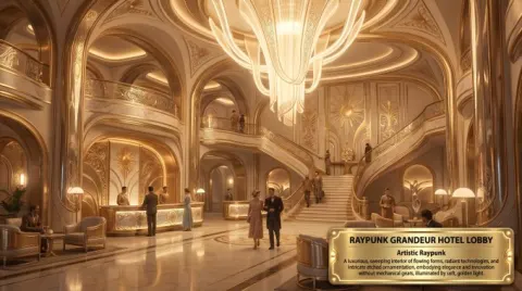 Luxury Hotel Raypunk Lobby