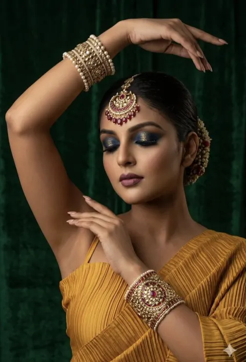 Regal Indian Saree Portrait