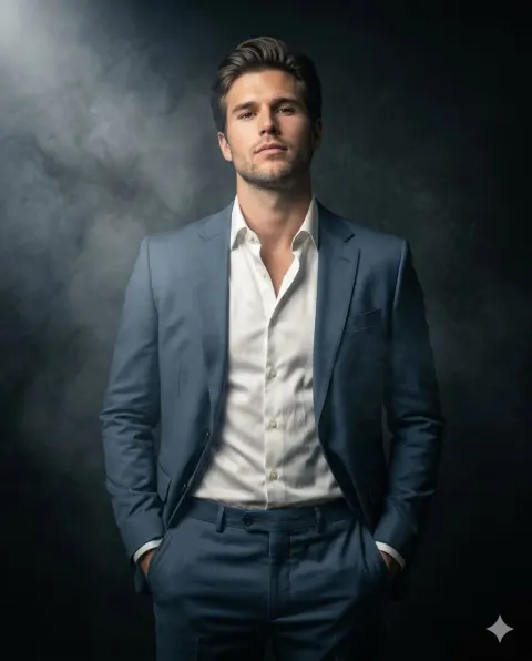 Confident Studio Suit Portrait