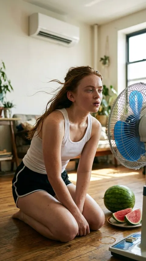 Realistic Summer Heat Lifestyle Portrait