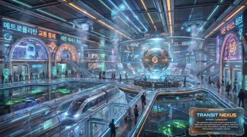 Artistic Cyberpunk Neon Megacity