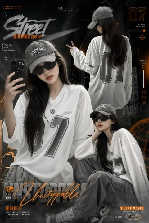 Urban Streetwear Girl Collage