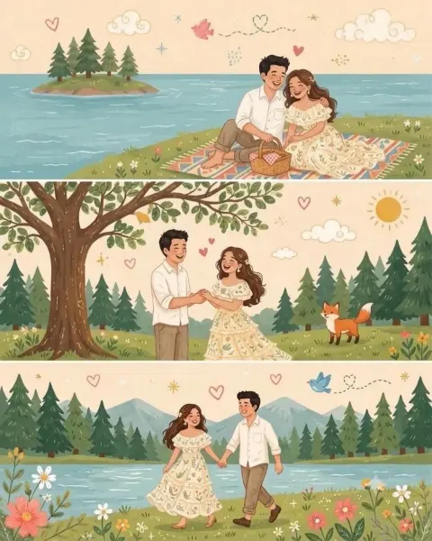 Whimsical Folk Art Illustration