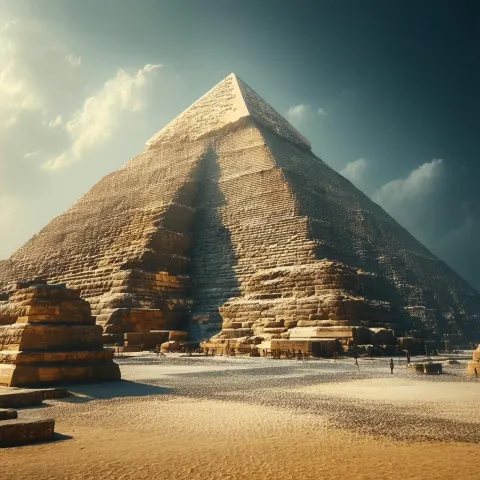 The Great Pyramid in Desaturated Cinematic Grandeur