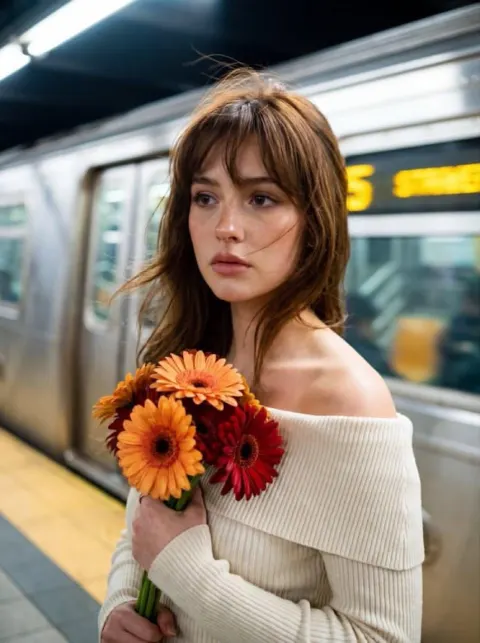 Subway Platform Cinematic Portrait