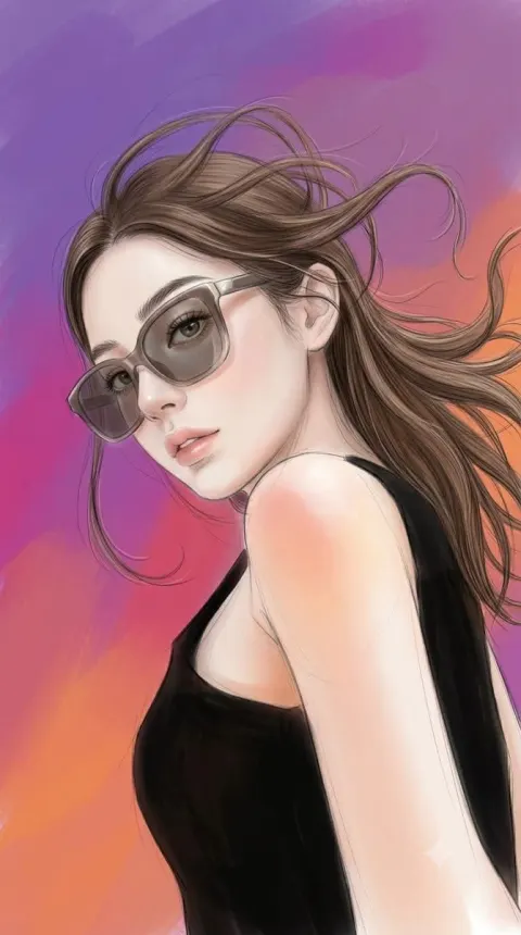 Semi-Realistic Painterly Graphite Portrait
