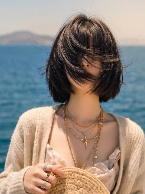 Coastal Wind-Blown Portrait
