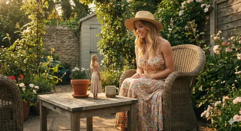 Surreal Scale Disparity Scene with Sydney Sweeney