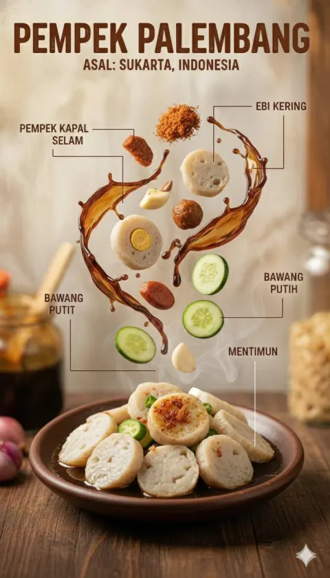 Ultra-Realistic Indonesian Culinary Infographic