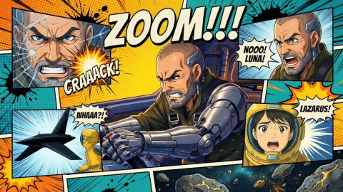 Sci-Fi Comic Poster Illustration JSON Prompt for Nano Banana Pro