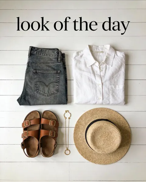 Minimalist Chic Outfit Flat-Lay