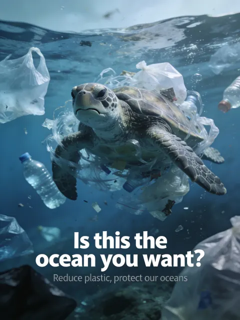 Plastic Pollution PSA Poster