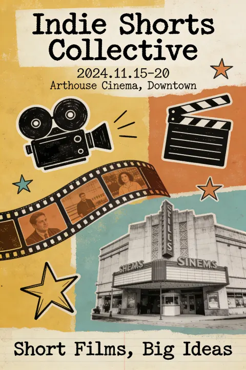 Quirky Independent Short Film Festival Poster