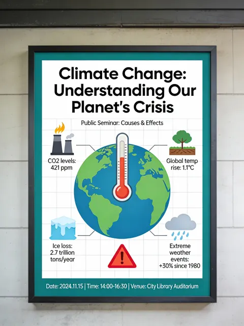 Informative Climate Change Seminar Poster