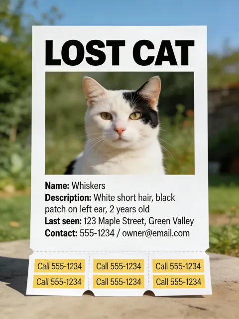 Effective 'Lost Cat' Flyer