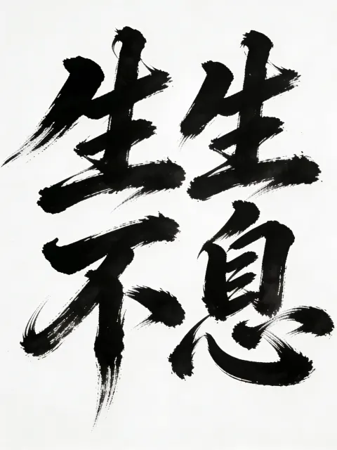 Endless Vitality Cursive Poster
