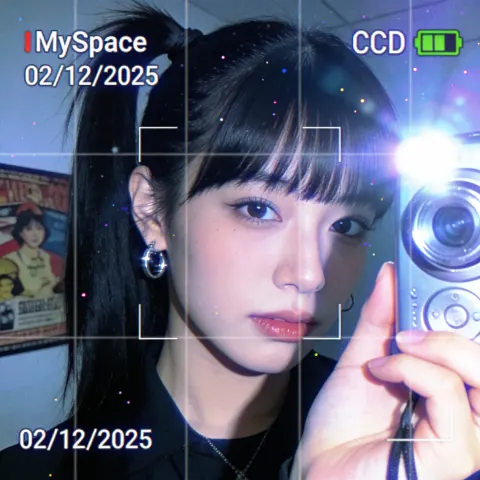 Y2K Digital Camera Selfie