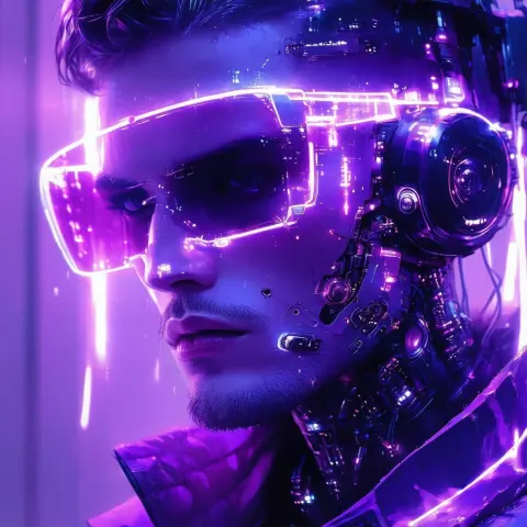 Neonpunk Smunchlax With Bioluminescent Cyber Accents