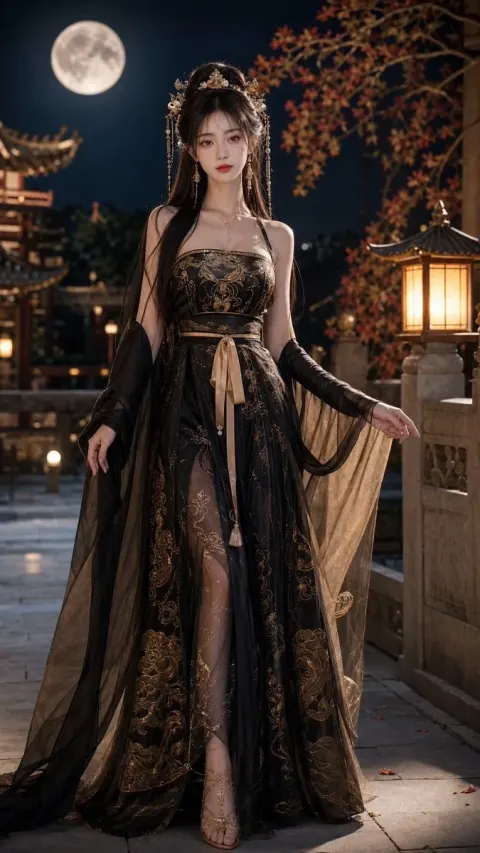 18-year-old Chinese girl, adult female, five-year-old, long hair, long body, and well-dressed man in a sexy bu