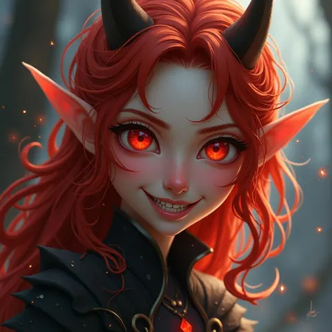 Grinning Midna in Enchanted Fantasy Glow