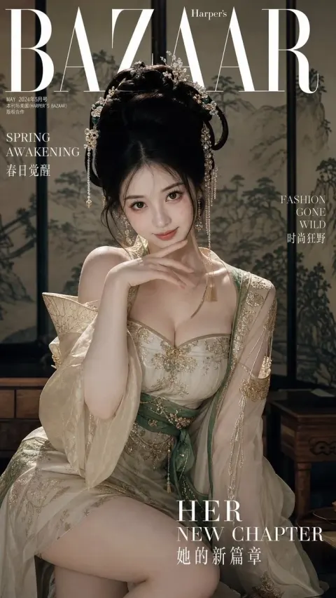 The top-of-the-art, modern-day magazine cover, a 20-year-old national wind girl in an improved dress.
