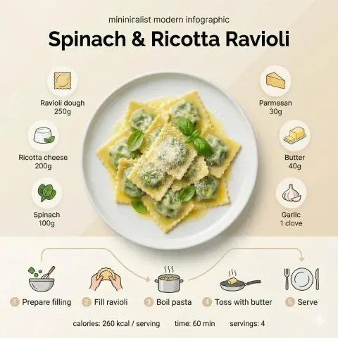 Minimal Modern Recipe Infographic