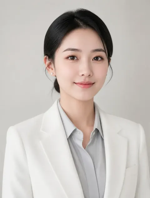 Images of people, positive, young East Asian girls, age 28, professional portrait of Asian women, face vertigo